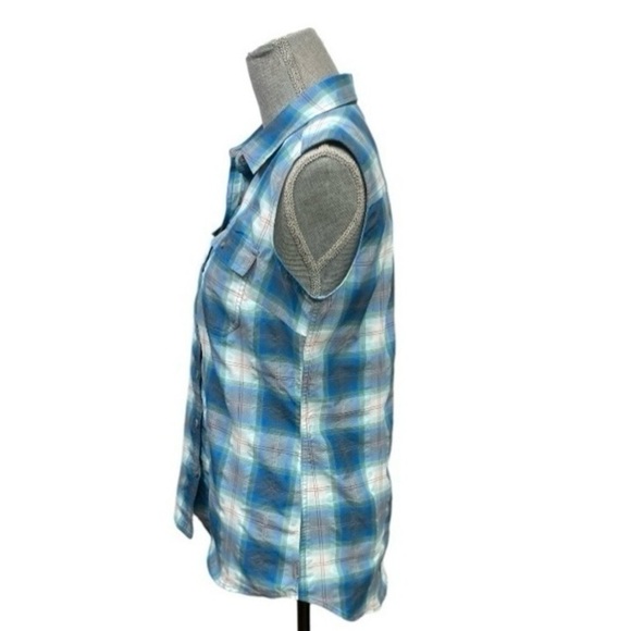 Eddie Bauer Women's Blue Plaid
Adventurer 3.0 Collection Vest Shirt size 8 - Picture 4 of 8
